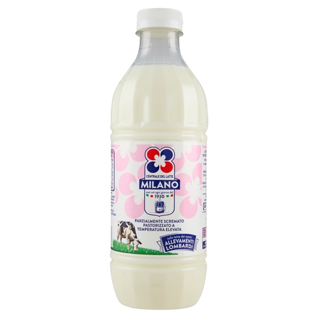 Centrale del Latte Milano Parzialmente Scremato Pastorizzato a Temperatura Elevata 1 L